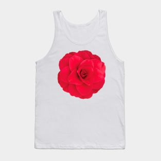 Red Camellia Bloom Close-up Tank Top